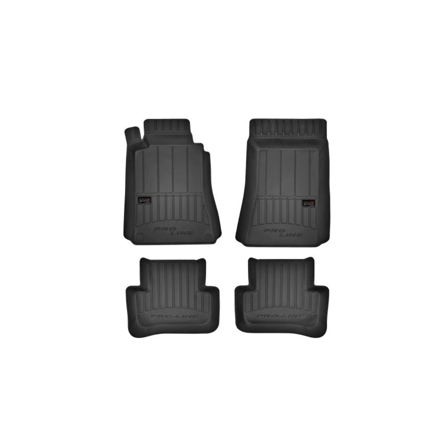 FROGUM Tailored 3D407206 Floor mat set suitable for MERCEDES-BENZ C-Class Saloon (W203) Elastomer, Front and Rear, Quantity: 4, Black, (LHD)