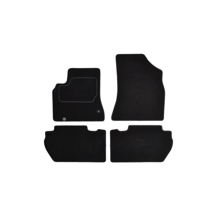 MAMMOOTH A041 CIT50 PRM 01 Floor mat set for CITRO??? Berlingo II (B9) Textile, Front and Rear, Quantity: 4, Black