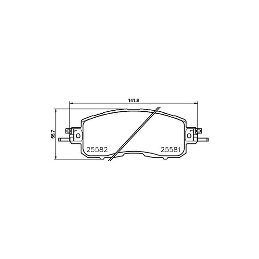 Hella 8DB 355 023 321 Brake Pad Set With Integrated Wear Warning Contact