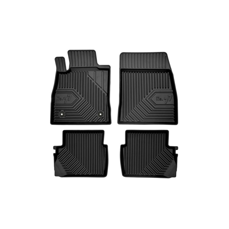 FROGUM Tailored 77407237 Floor mat set for FORD FIESTA Elastomer, Front and Rear, Quantity: 4, Black, (LHD)