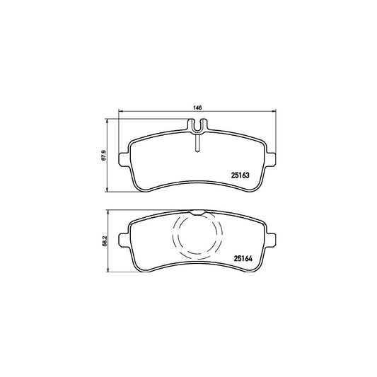 Brembo P 50 130 Brake Pad Set Prepared For Wear Indicator With Brake Caliper Screws