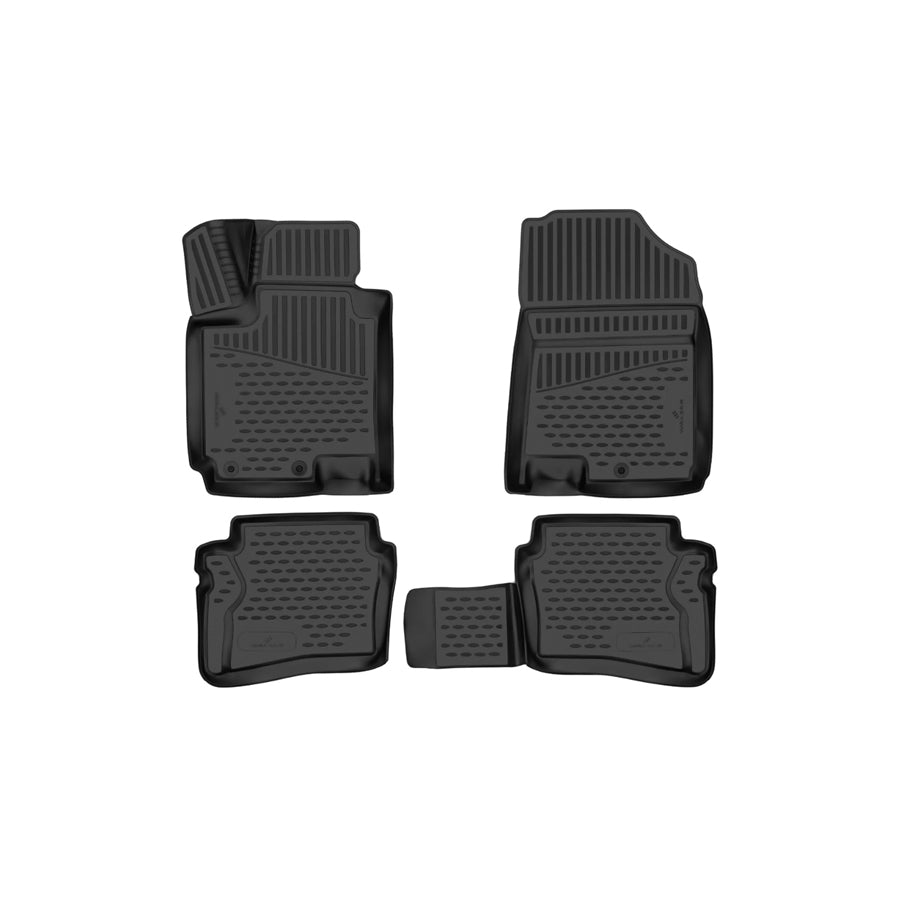 WALSER Tailored, XTR 75206 Floor mat set Elastomer, Front, Black