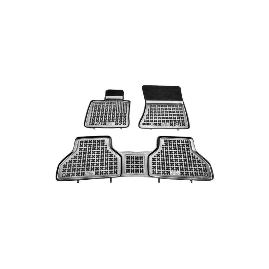 REZAW PLAST Tailored 200709 Floor mat set Elastomer, Front and Rear, Quantity: 3, Black