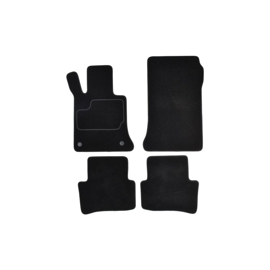 MAMMOOTH A041 MER215 PRM 01 Floor mat set suitable for MERCEDES-BENZ GLK (X204) Textile, Front and Rear, Quantity: 4, Black