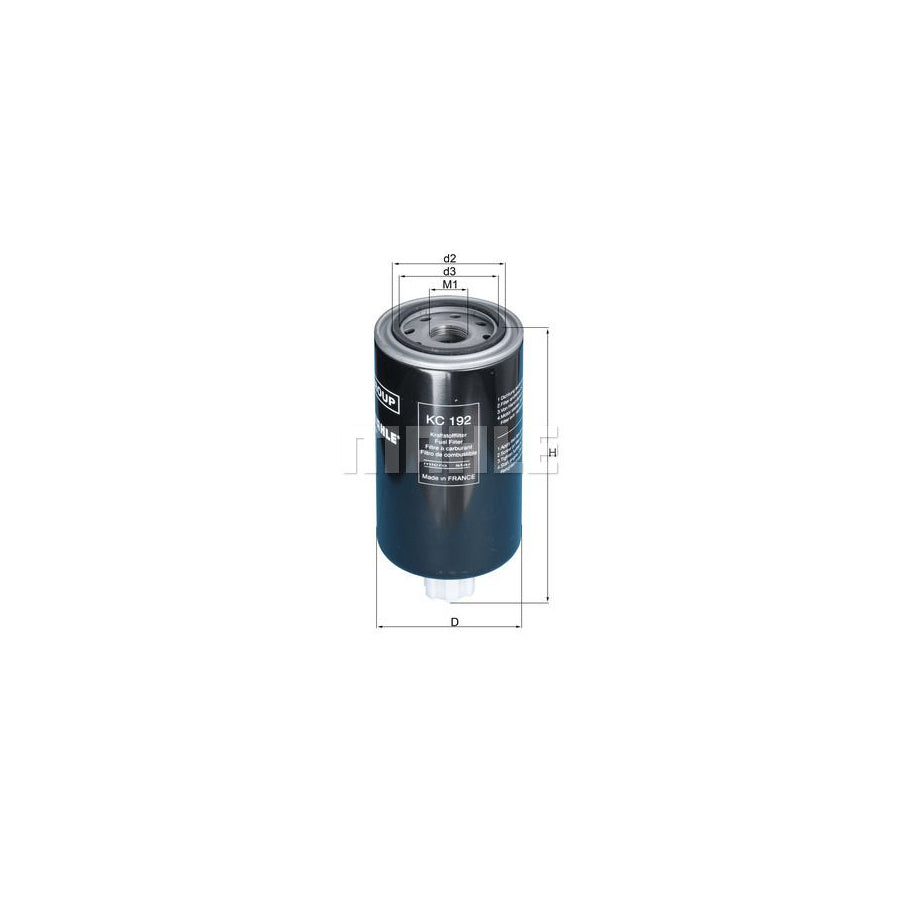 MAHLE ORIGINAL KC 195/1 Fuel filter Spin-on Filter