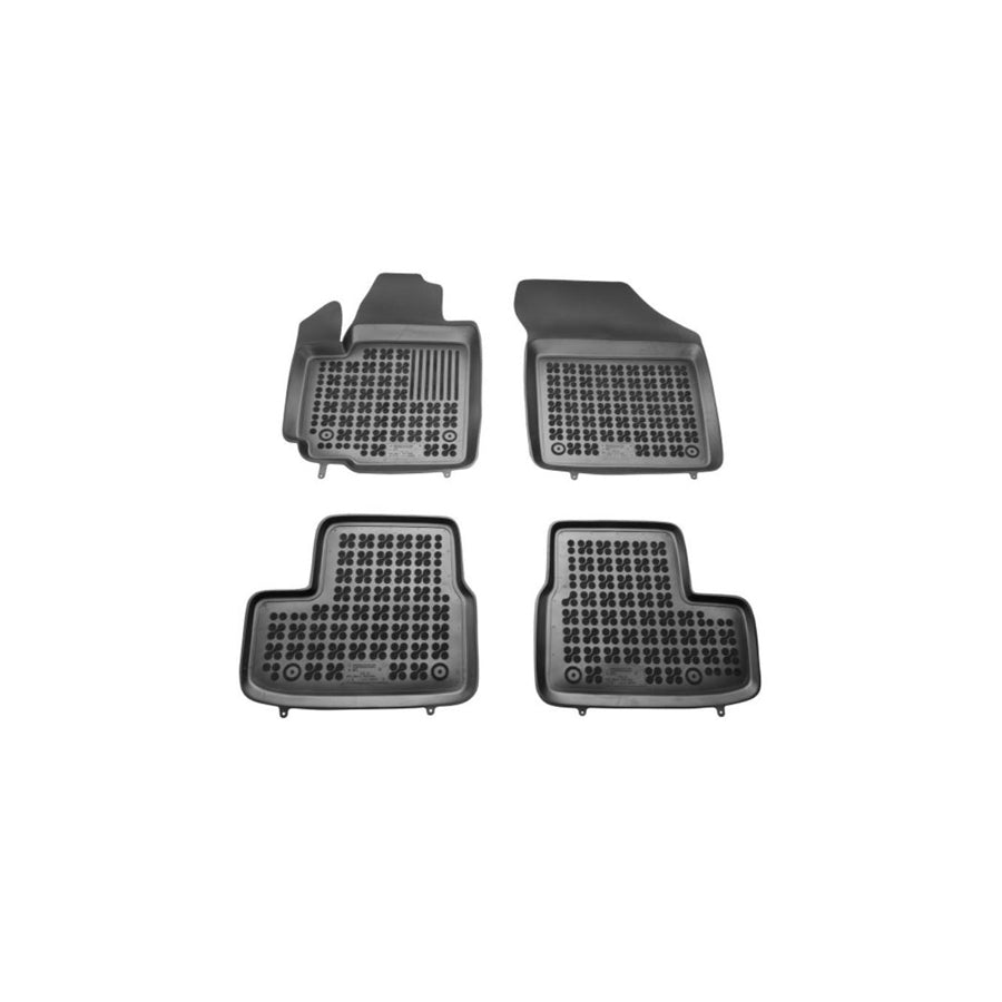 REZAW PLAST 200512 Floor mat set for OPEL Agila B (H08) Elastomer, Front and Rear, Black