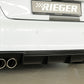 Rieger 00056805 Audi 8V A3 Rear Diffuser for Twin Tailpipe Left & Right -  Matte Black
