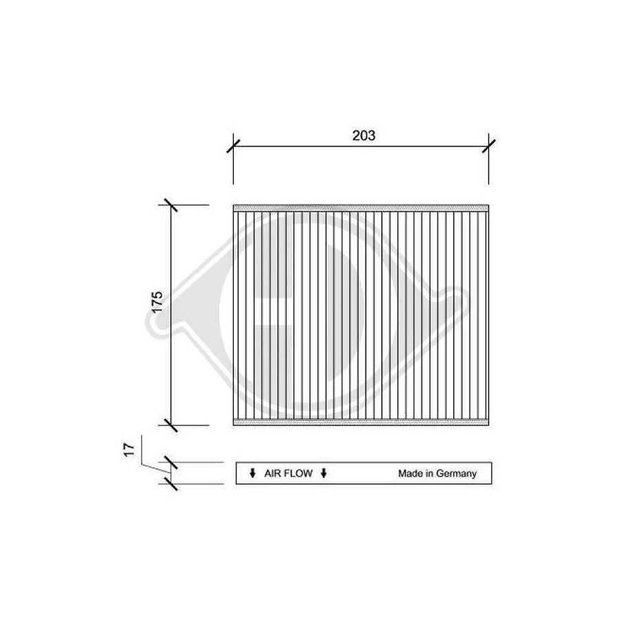Diederichs Dci1108 Pollen Filter | Duco Car Parts UK Car Parts