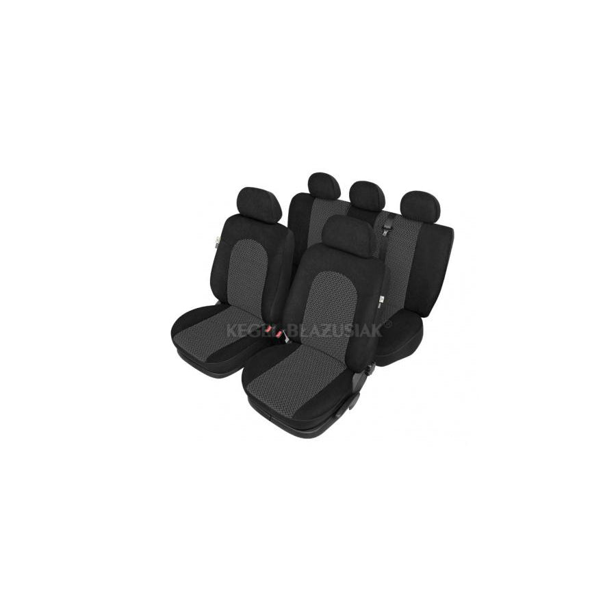 KEGEL 5-1192-231-4010 Car seat cover Black, Polyester, Front and Rear