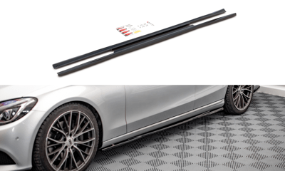 Maxton Design ME-C-205-SD1T Side Skirts Diffusers Mercedes Benz C-Class W205 | Duco Car Parts UK Car Parts