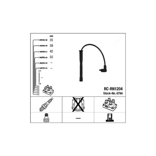 NGK Ignition Cable Kit RC-RN1204 (NGK6794)