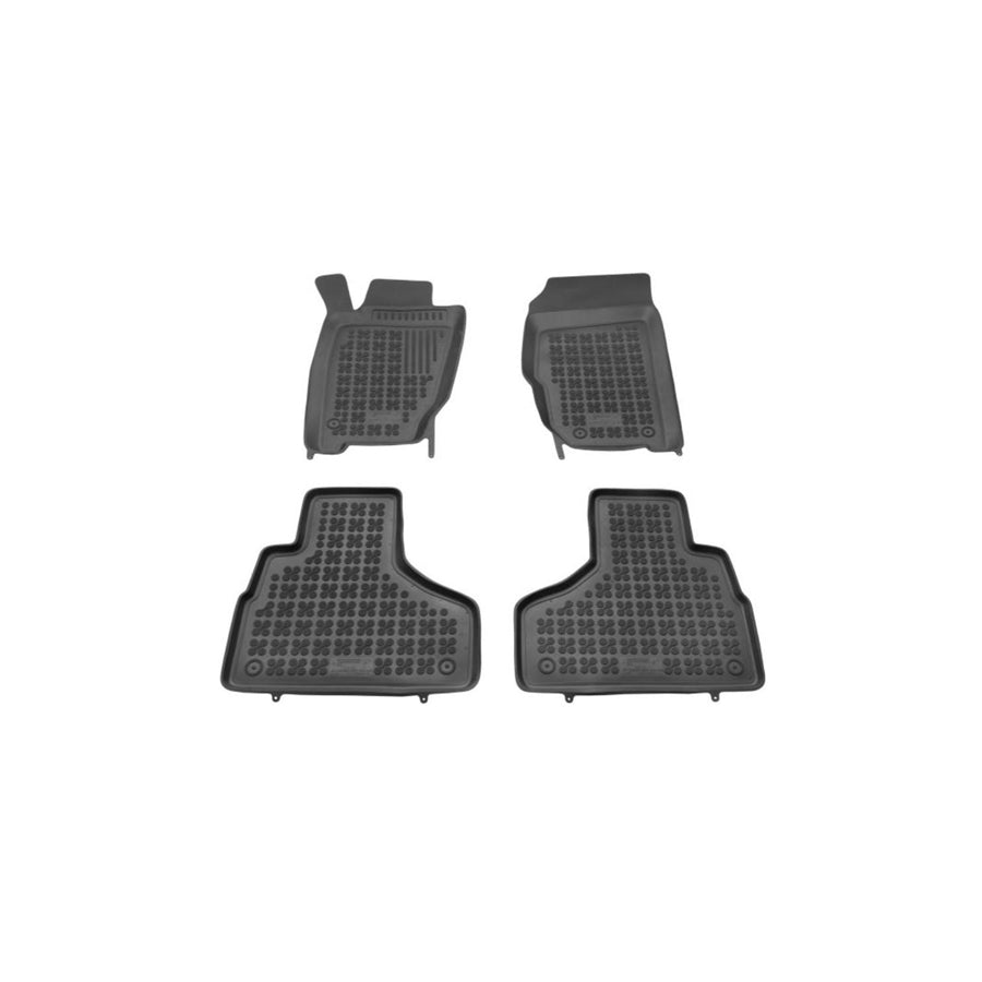 REZAW PLAST 203104 Floor mat set for JEEP Cherokee III (KJ) Elastomer, Front and Rear, Black