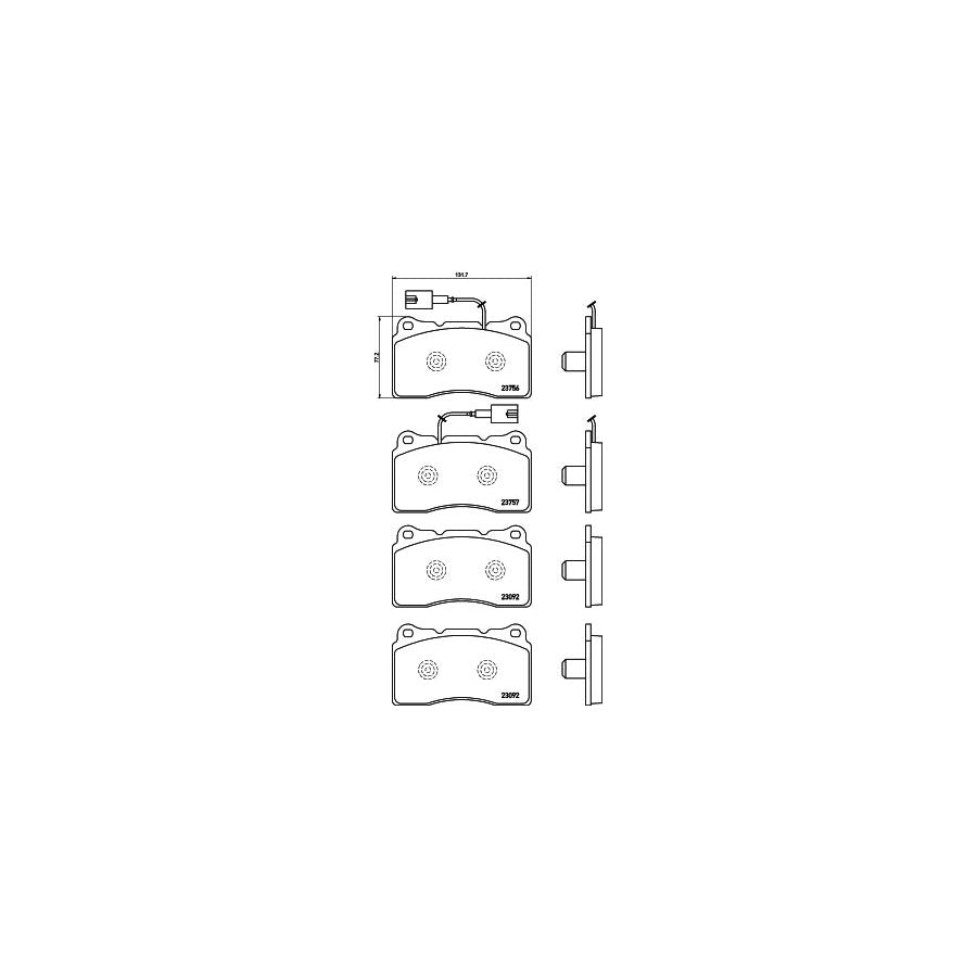 Hella 8DB 355 015 681 Brake Pad Set For Alfa Romeo Giulietta Incl Wear Warning Contact