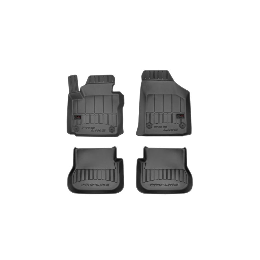 FROGUM 3D407350 Floor mat set for VW Caddy III Estate (2KB, 2KJ, 2CB, 2CJ) Elastomer, Front and Rear, Quantity: 4, Black