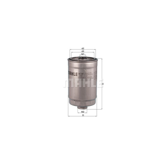 MAHLE ORIGINAL KC 181 Fuel filter Spin-on Filter