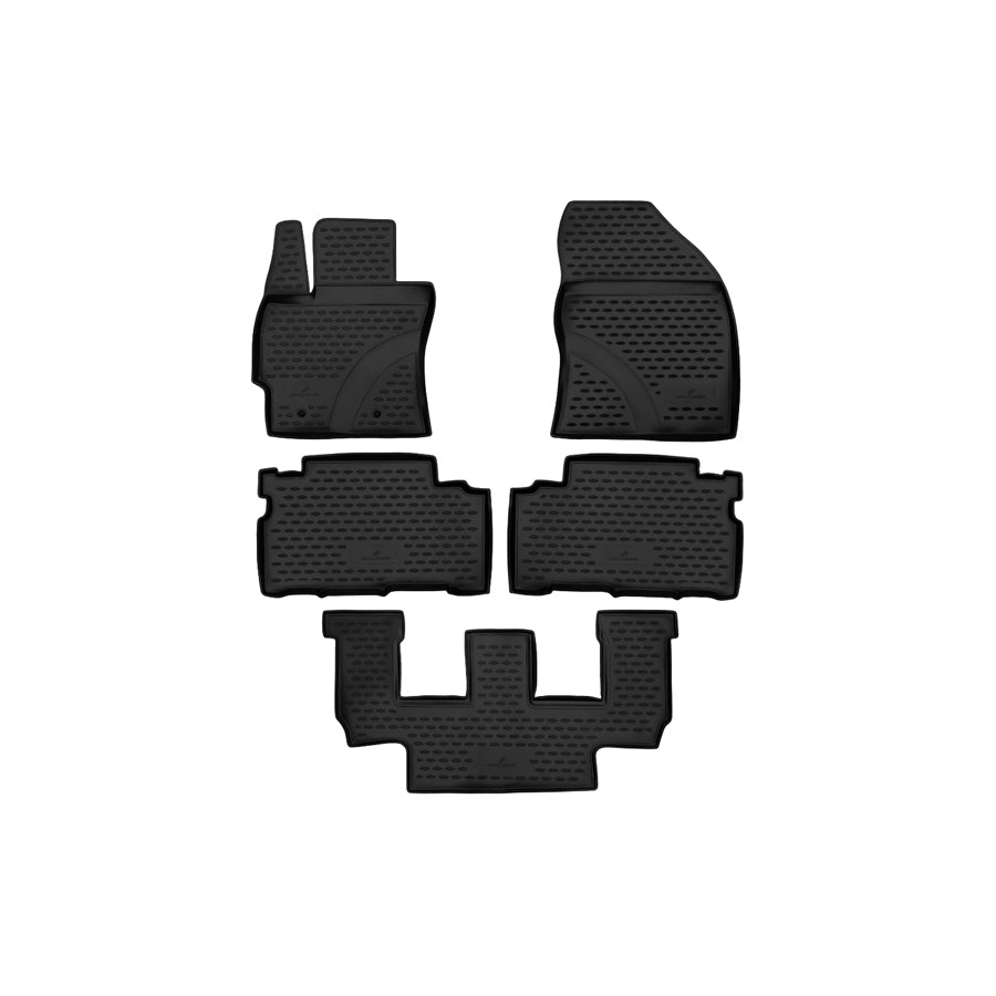 WALSER Tailored, XTR 75152 Floor mat set Elastomer, Centre, Front and Rear