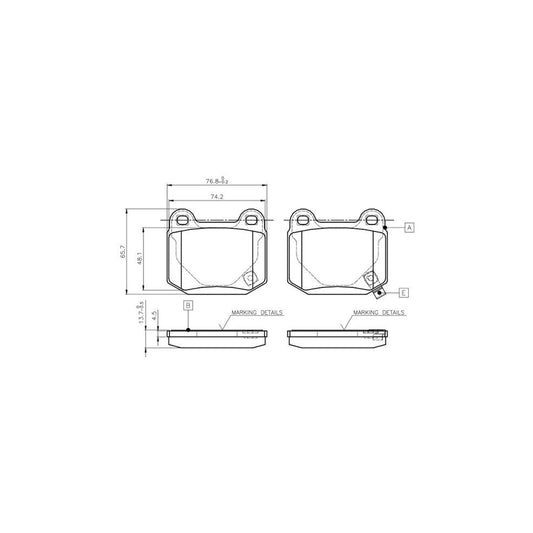 Bosch 0986Tb2476 Brake Pad Set Excl Wear Warning Contact With Accessories