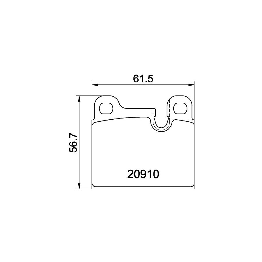 Hella 8DB 355 008 111 Brake Pad Set Prepared For Wear Indicator