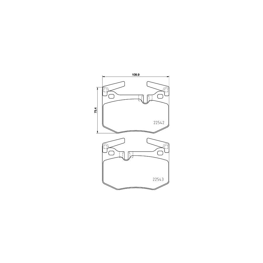 Hella 8DB 355 025 611 Brake Pad Set Prepared For Wear Indicator