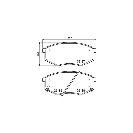 Hella 8DB 355 037 981 Brake Pad Set For Kia Optima K5 Saloon Jf Incl Wear Warning Contact With Accessories