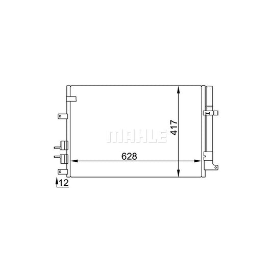 MAHLE ORIGINAL AC 696 000P Air conditioning condenser with dryer