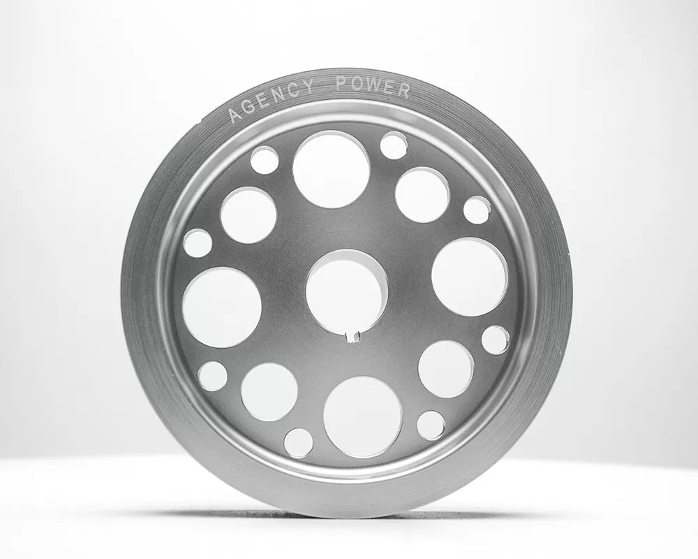 Agency Power AP-CZ4A-130S Lightweight Crank Pulley Silver Mitsubishi EVO X 08-15 | Duco Car Parts UK Car Parts