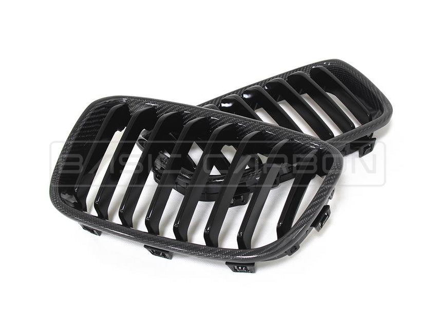 Basic Carbon BMW 1 Series F20 F21 Pre-LCI Carbon Fibre Kidney Grille (inc. 114d, 118i, 125i & M135i)