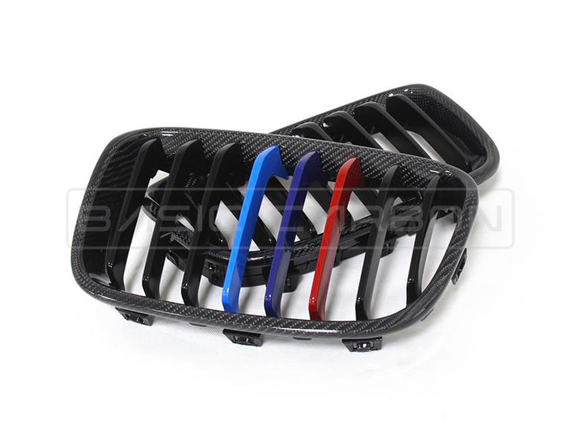 Basic Carbon BMW 1 Series F20 F21 Pre-LCI Carbon Fibre Kidney Grille (inc. 114d, 118i, 125i & M135i)