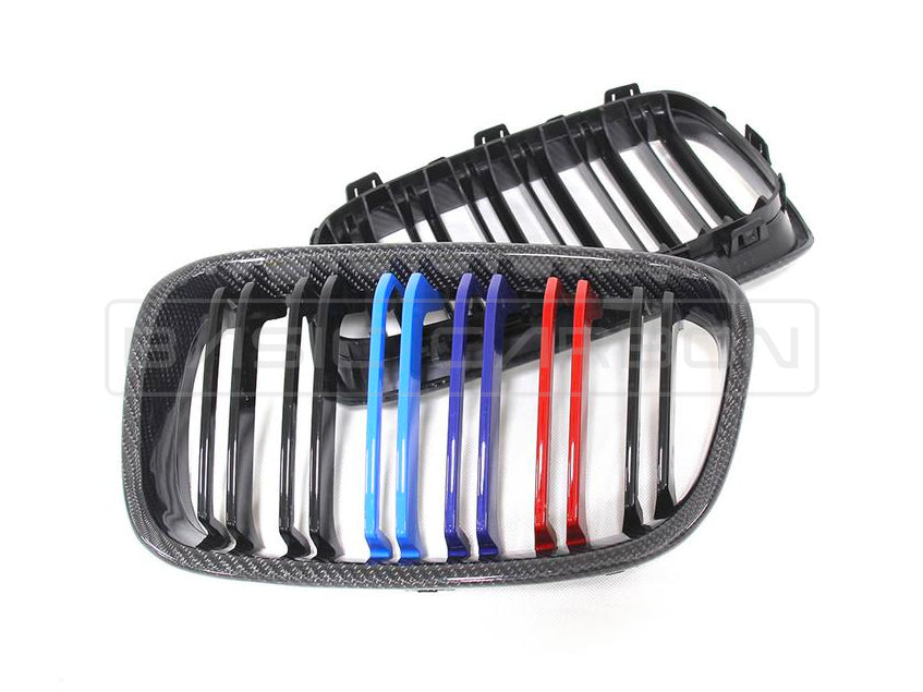 Basic Carbon BMW 1 Series F20 F21 Pre-LCI Carbon Fibre Kidney Grille (inc. 114d, 118i, 125i & M135i)