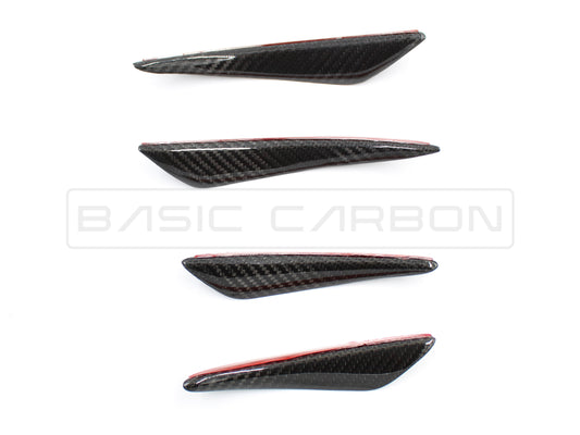 Basic Carbon Universal Pre-Preg Dry Carbon Front Bumper Corner Canard - Duco Car Parts UK