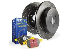 EBC BMW F10 F11 F12 F13 Yellowstuff 4000 Series Rear Sport Brake Pads & Premium OE Replacement Riveted Discs Kit - TRW Caliper ((Inc. 550i, 535i, 650i & 640i) | Duco Car Parts UK