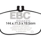 EBC Mercedes-Benz W176 W246 CX117 Yellowstuff 4000 Series Front Sport Brake Pads & Premium OE Replacement Plain Discs Kit - TRW Caliper (Inc. A250, B250, B220 & CLA250) | ML Performance UK