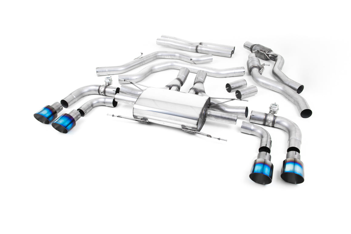MillTek Alfa Romeo Giulia Quadrifoglio 2.9 V6 Bi-Turbo Cat-Back Exhaust (Non OPF/GPF Models)