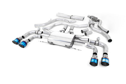 MillTek Alfa Romeo Giulia Quadrifoglio 2.9 V6 Bi-Turbo Cat-Back Exhaust (Non OPF/GPF Models)