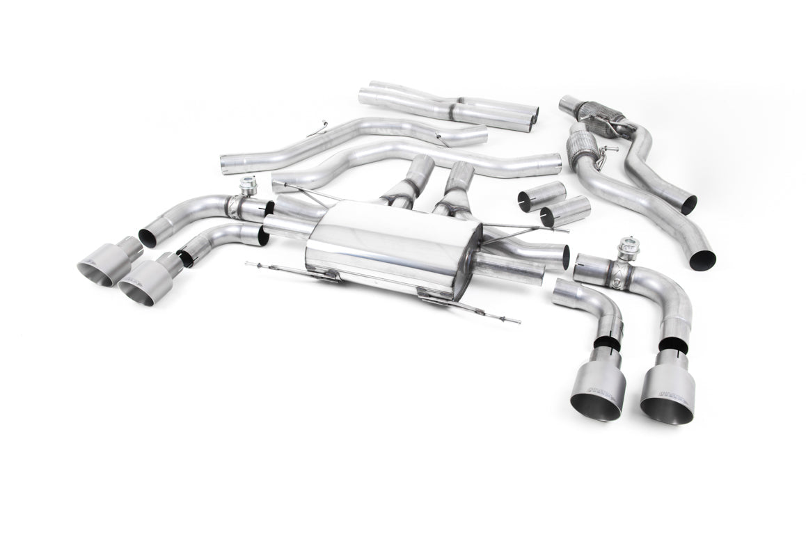 MillTek Alfa Romeo Giulia Quadrifoglio 2.9 V6 Bi-Turbo Cat-Back Exhaust (Non OPF/GPF Models)