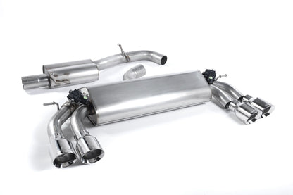 MillTek Audi 8V S3 Resonated Cat-Back Exhaust (Quattro)