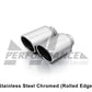 Remus BMWVW F80 F82 F87 Tailpipes (M2, M2 Competition, M3, M4 & MK7 Golf R) - Stainless Steel Chromed (Rolled Edge)-ML Performance