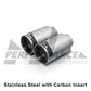 Remus BMWVW F80 F82 F87 Tailpipes (M2, M2 Competition, M3, M4 & MK7 Golf R) - Stainless Steel with Carbon Insert-ML Performance