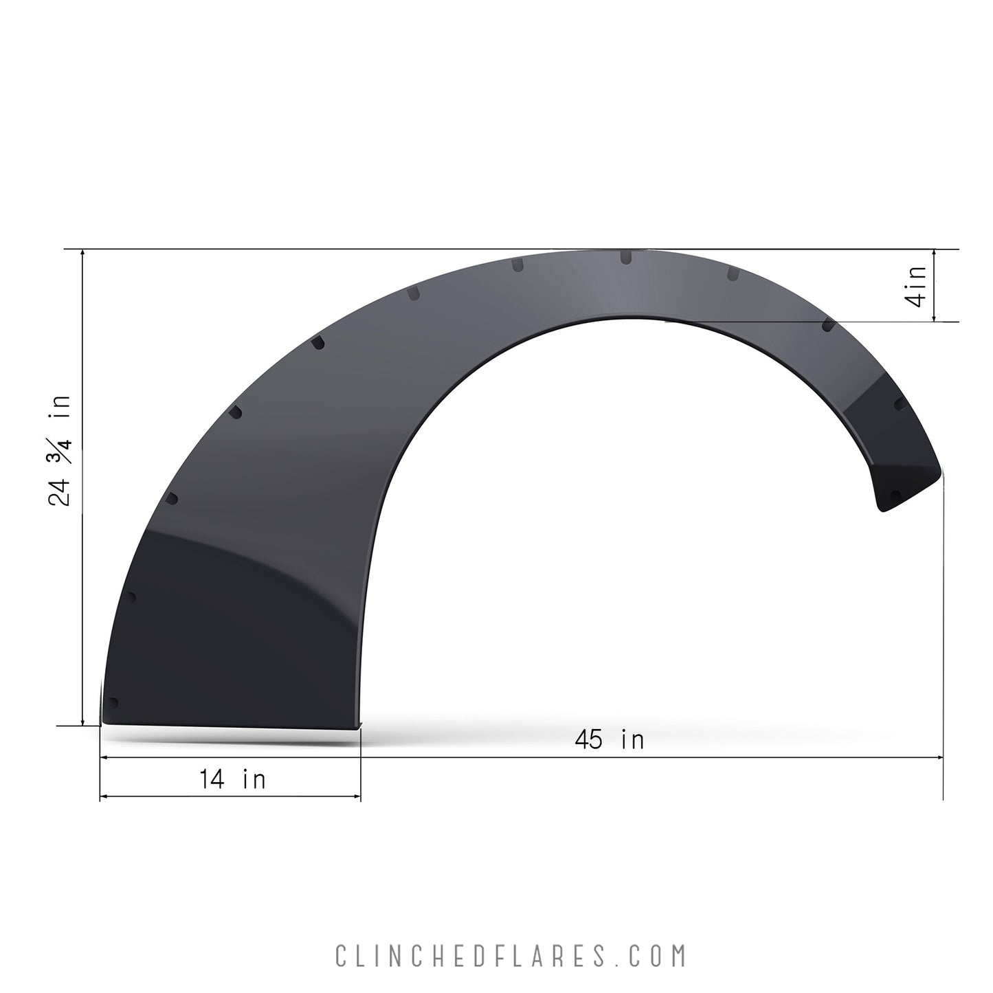 Clinched Slider 12cm (4.7″) Fender Flares