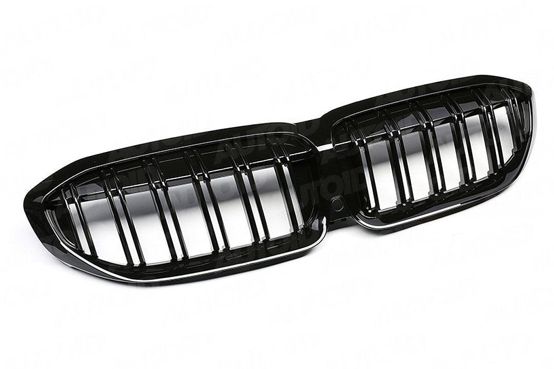 AUTOID BMW G20 G21 Gloss Black Kidney Grilles for BMW 3 Series (Inc. 320d, 320dx, 330i & 330ix) - Duco Car Parts UK